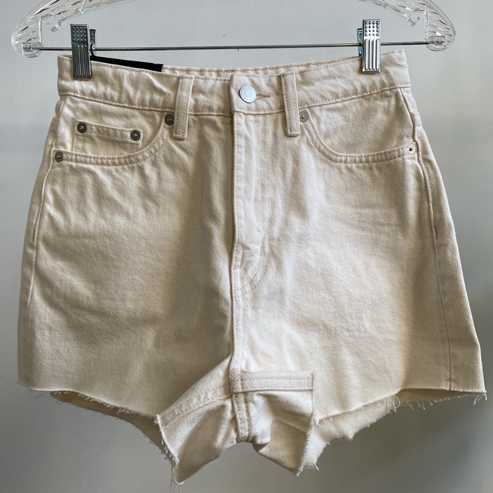 NWT WEEKDAY Rowe Organic cotton denim shorts